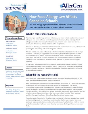 research sketch on school food allergy policy