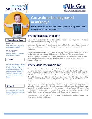 research sketch on diagnosing asthma in infants